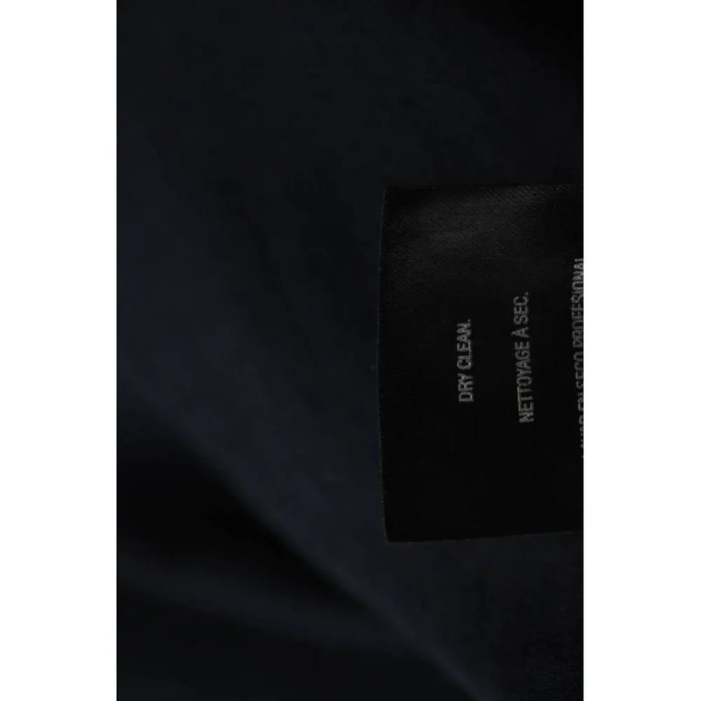 T Tahari Women Shirt Dress Navy Collared Long Sleeve Button Rayon Size S - Picture 6 of 7